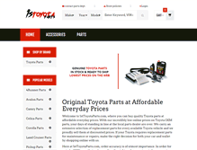 Tablet Screenshot of 1sttoyotaparts.com